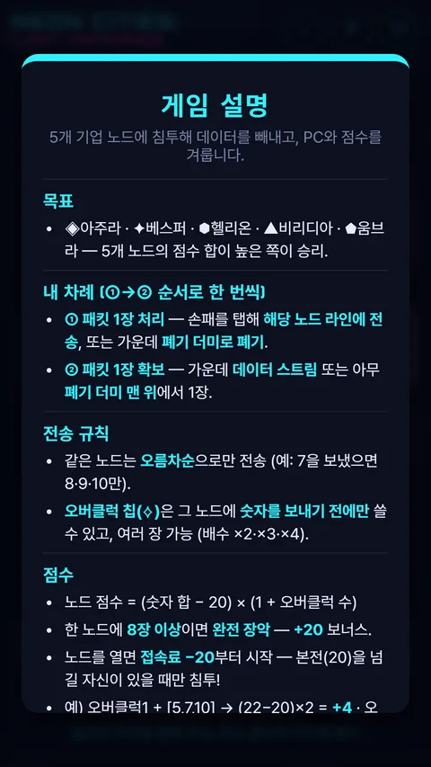 앱 안의 규칙 화면